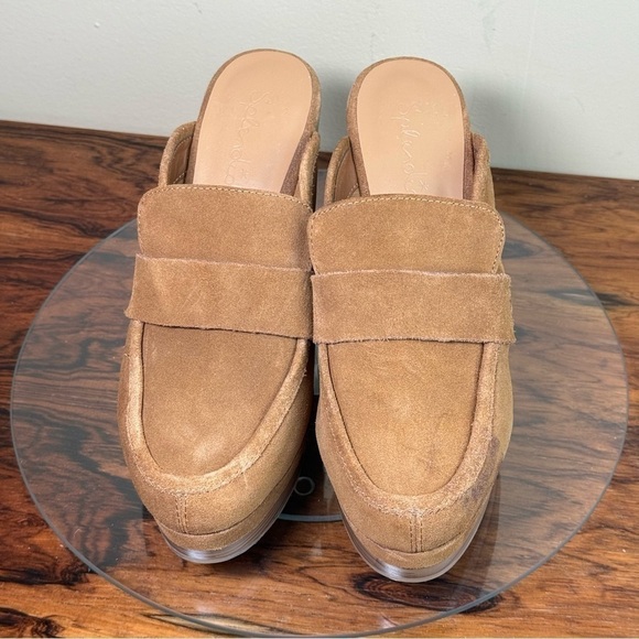 Splendid Vina Suede Platform Clog in Toffee NWOT - Picture 2 of 15